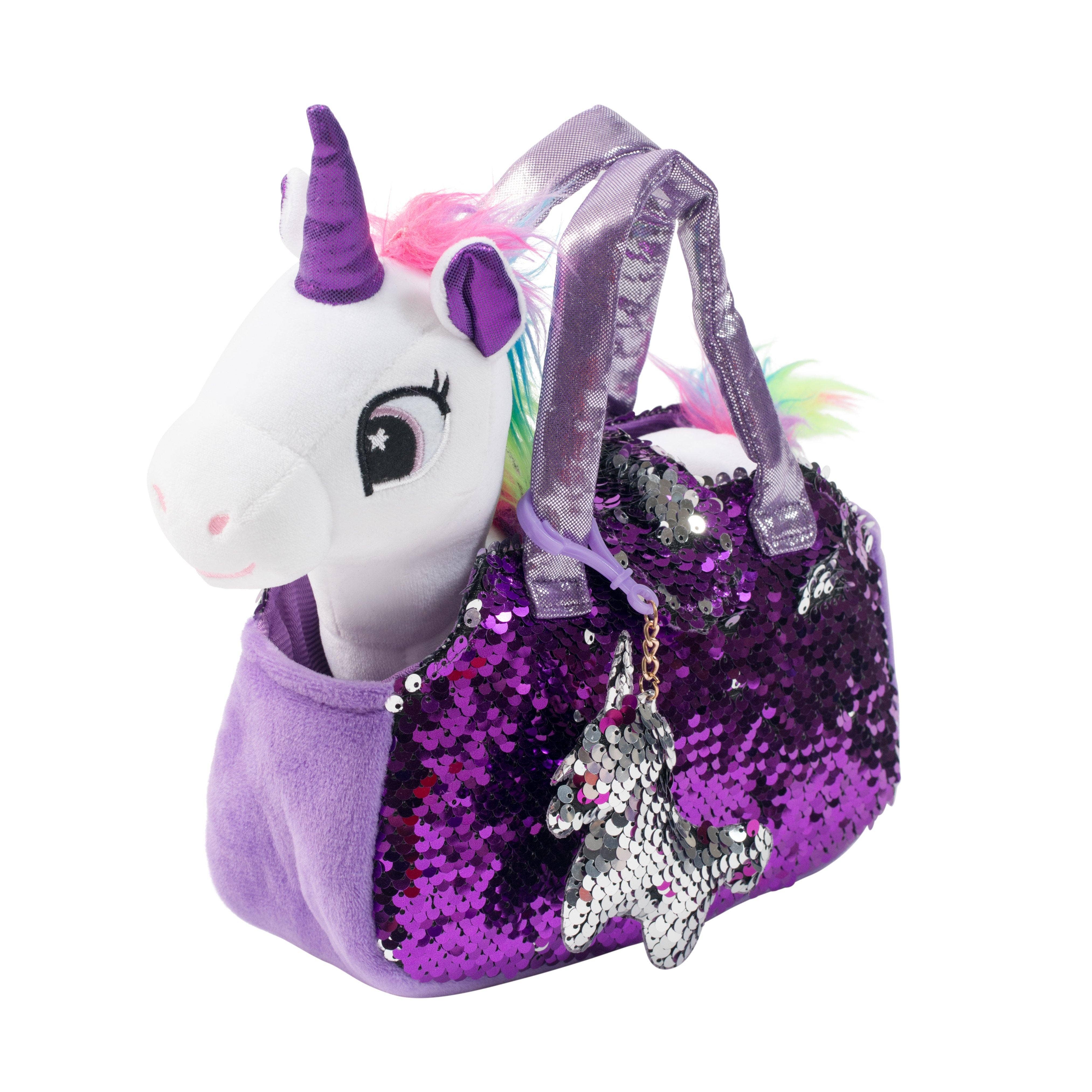 Little unicorn Pet Plush Set with Bag