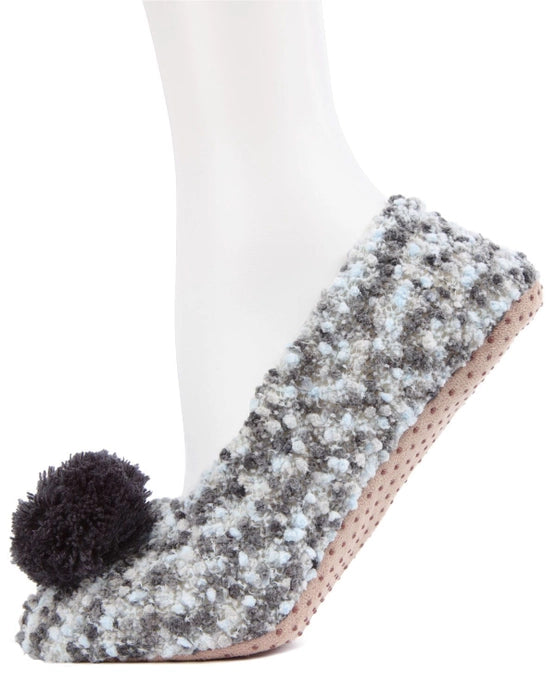 Popcorn Pom Pom Non-Slip Slippers Asphalt Mix