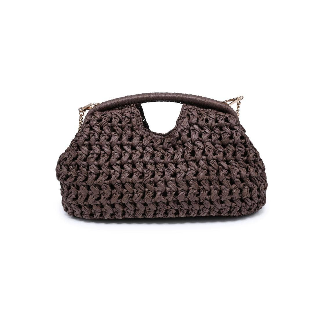 Sac bandoulière en papier noué - chocolat