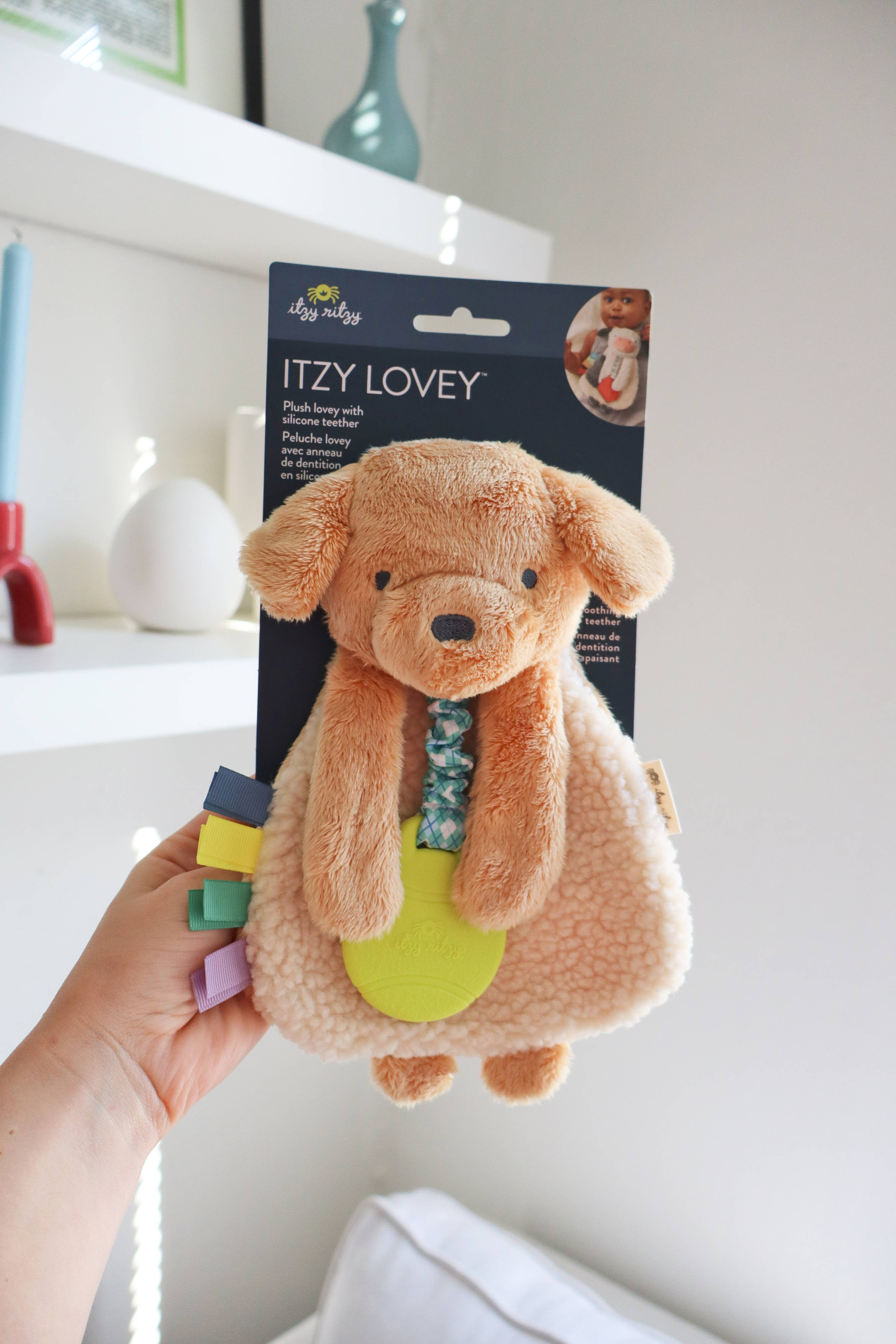 Baby Lovey - Plush Puppy with Silicone Teether Toy