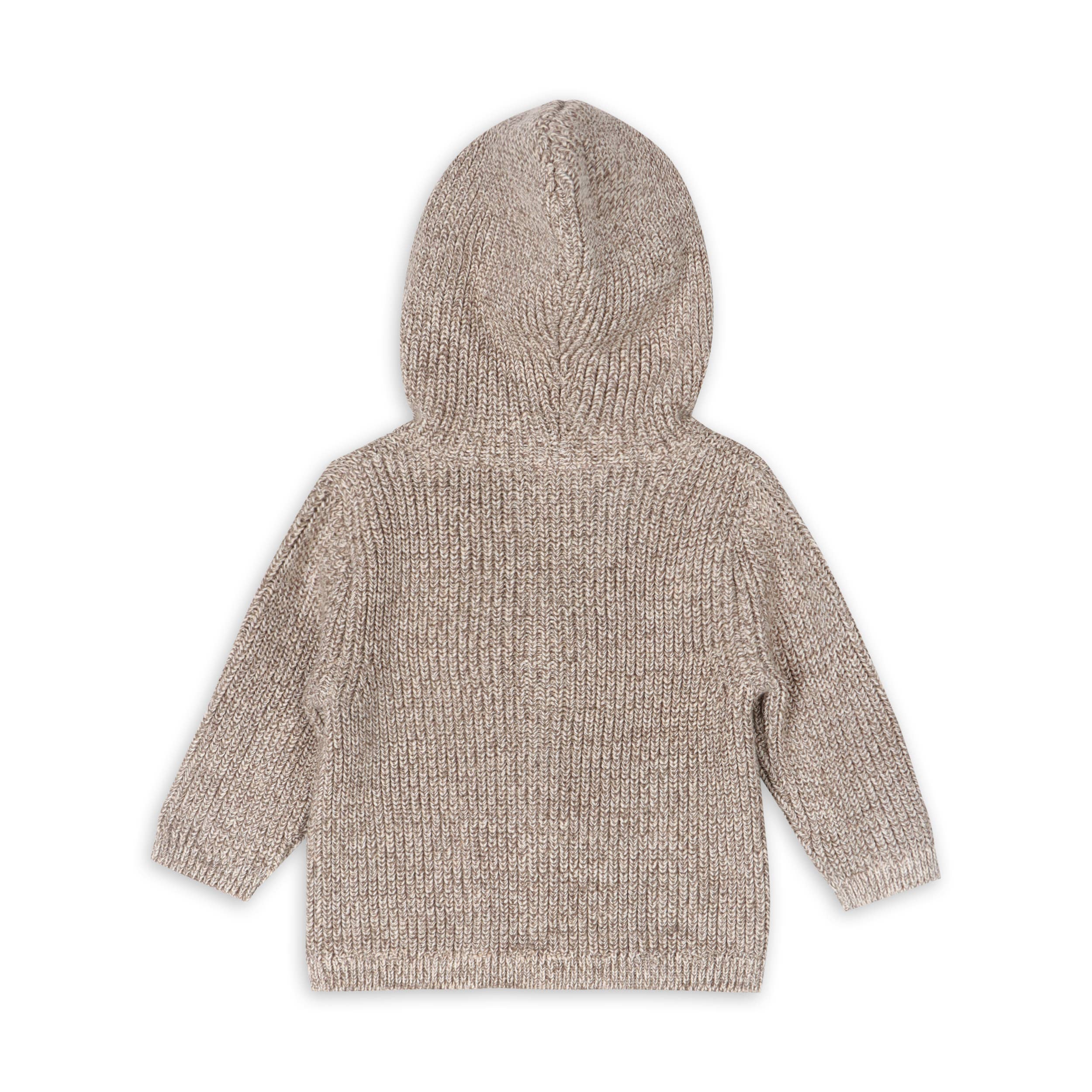 Classic Chunky Knit Baby Hooded Jacket (Organic Cotton)