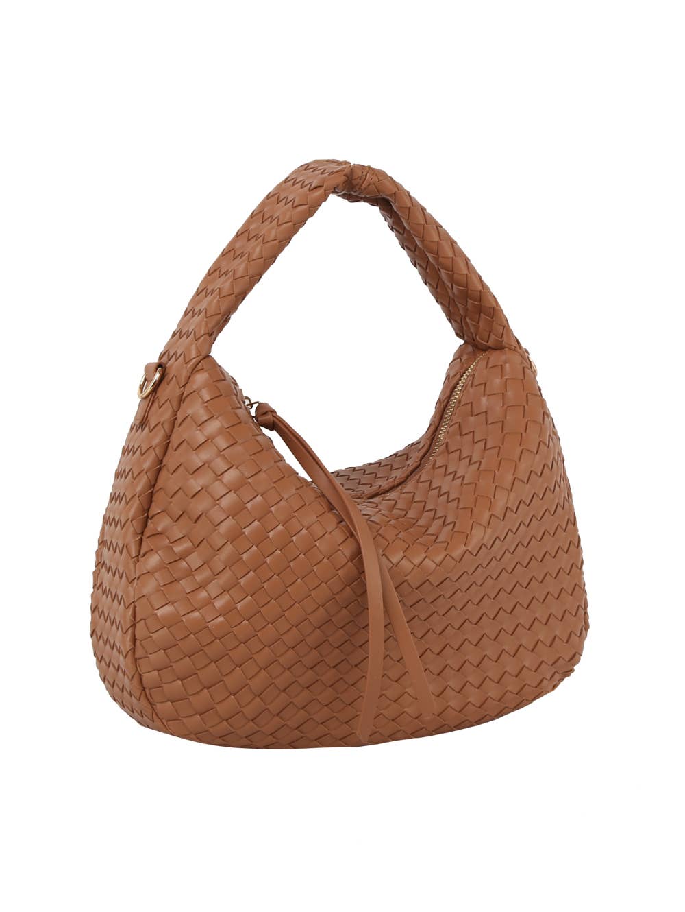 Woven Hobo Shoulder bag - camel