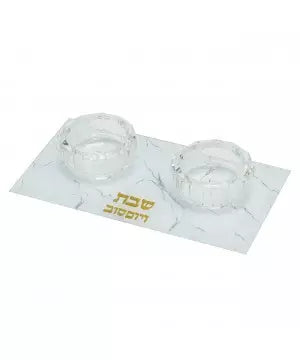 Marble Double Tealight Candle Holder