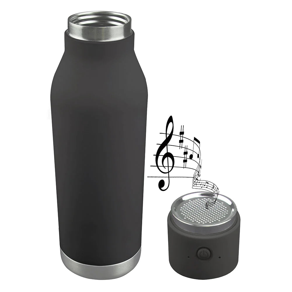 Personalized Water Bottle- Wireless Speaker- Black