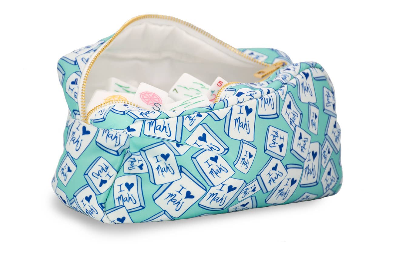 "I Heart Mahj" Nylon Zip Tile Bag