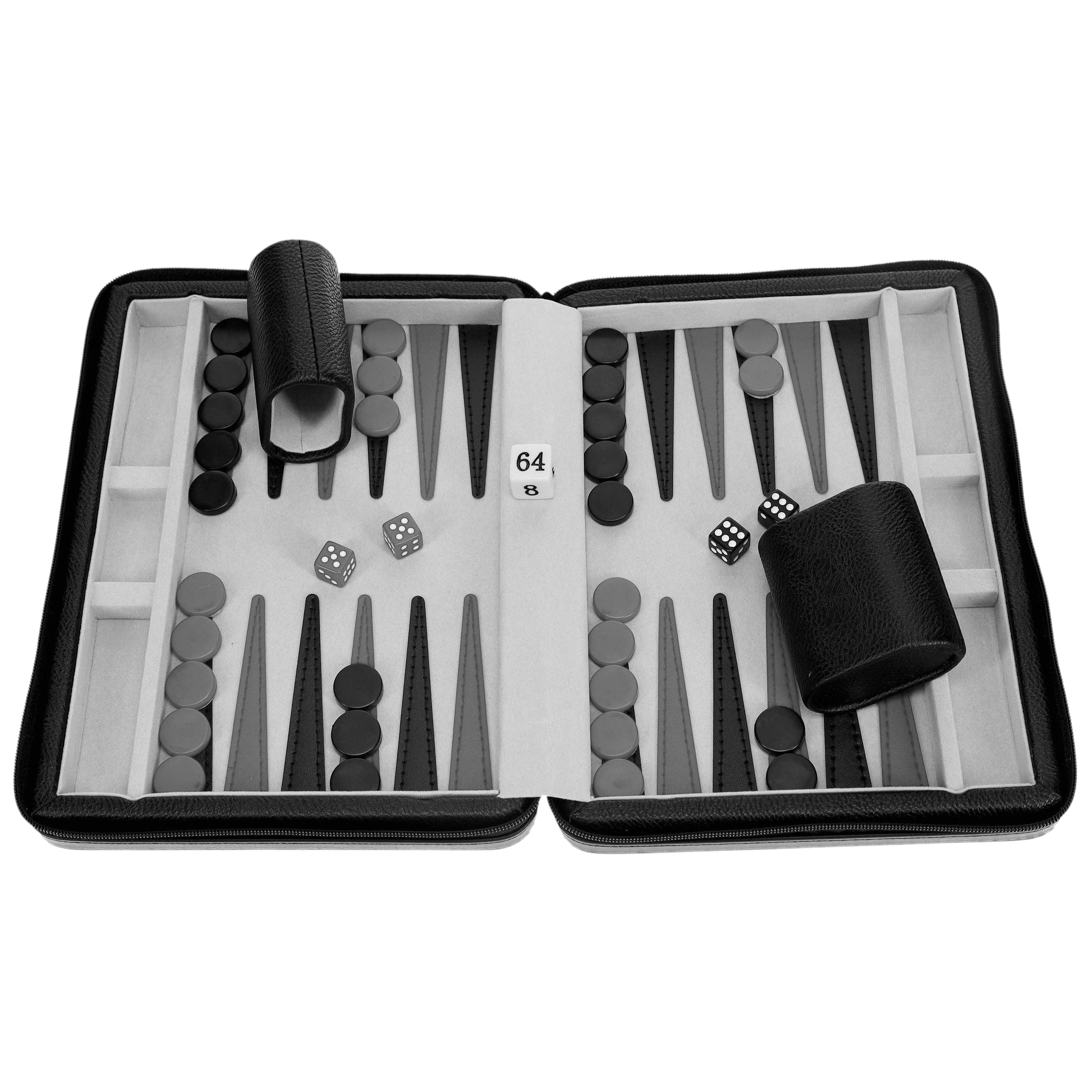 Magnetic Leatherette Backgammon Set