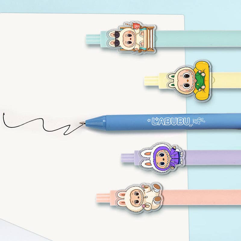 LABUBU 6 pack press gel ink pens