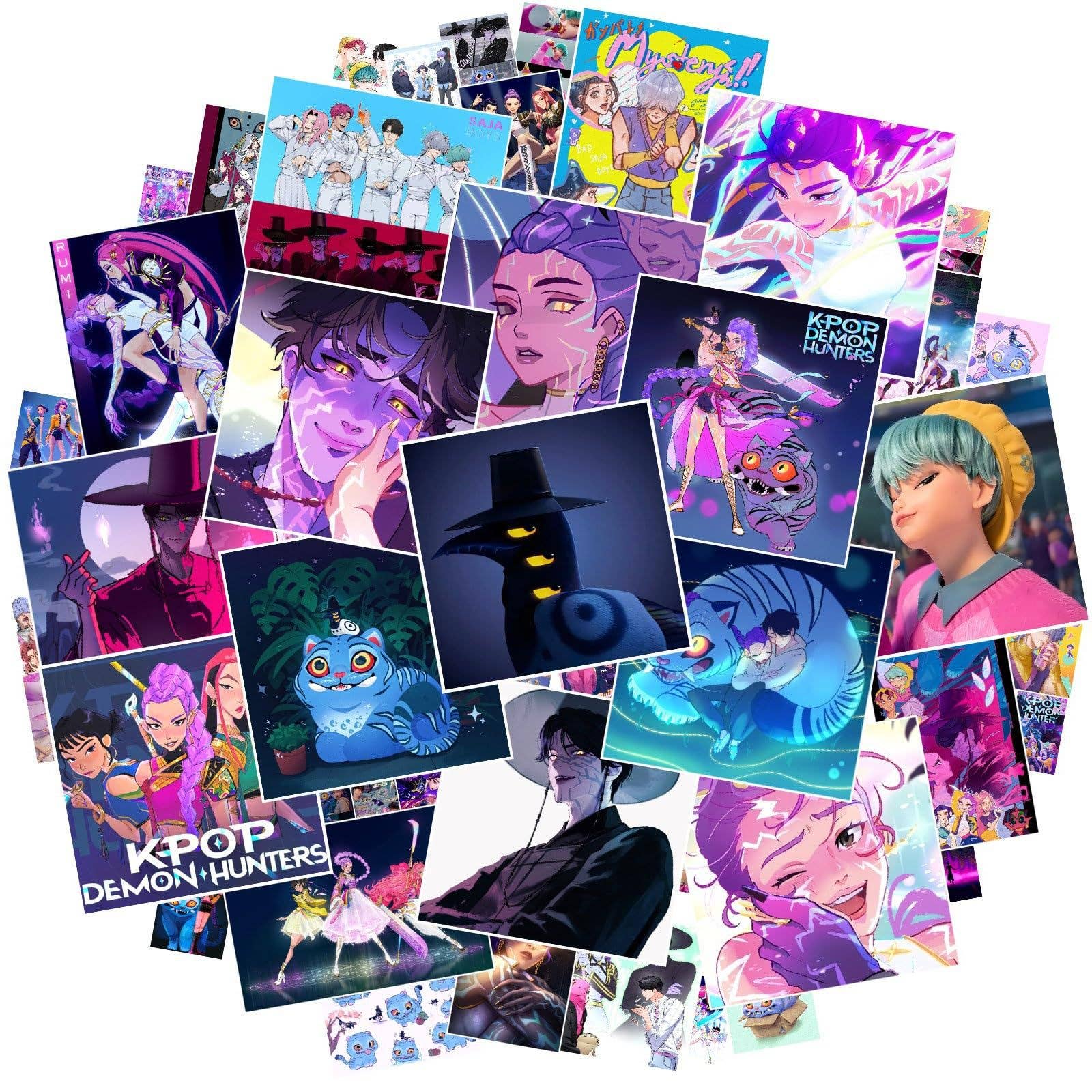 KPop Demon Hunters cartoon Stickers Pack of 50