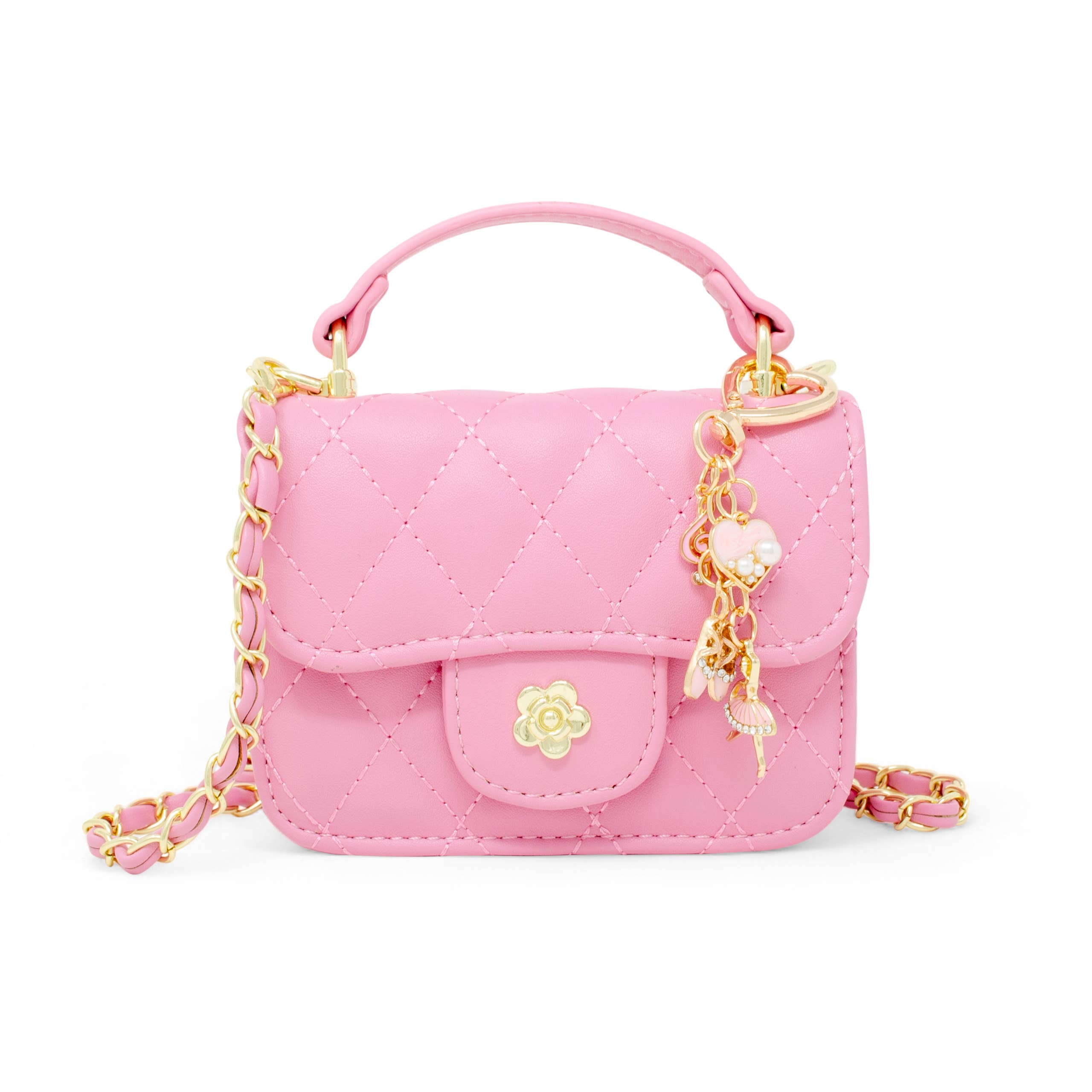 Tiny Quilted Ballet Charm Handbag