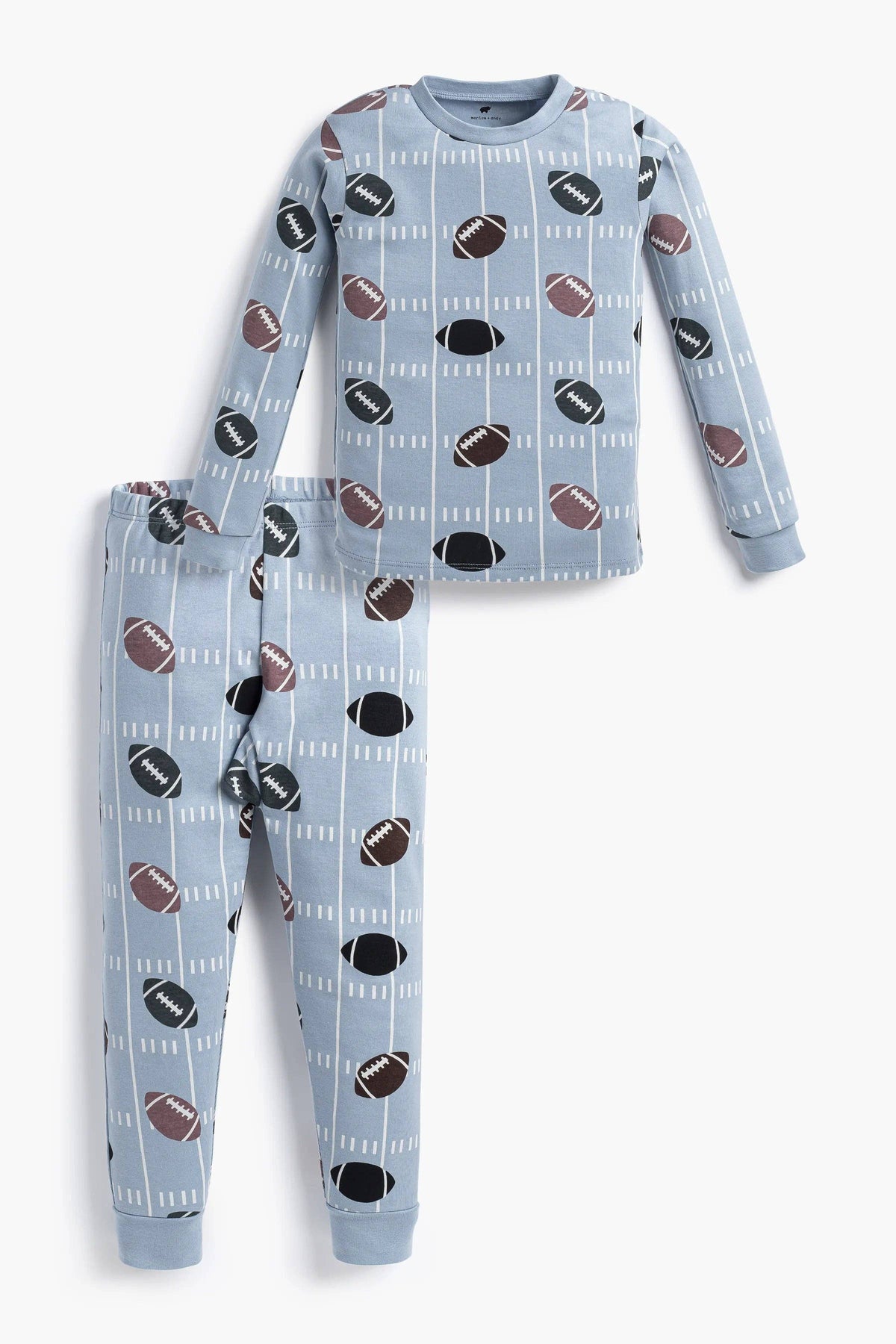Two-Piece Pajama Set Football Fun