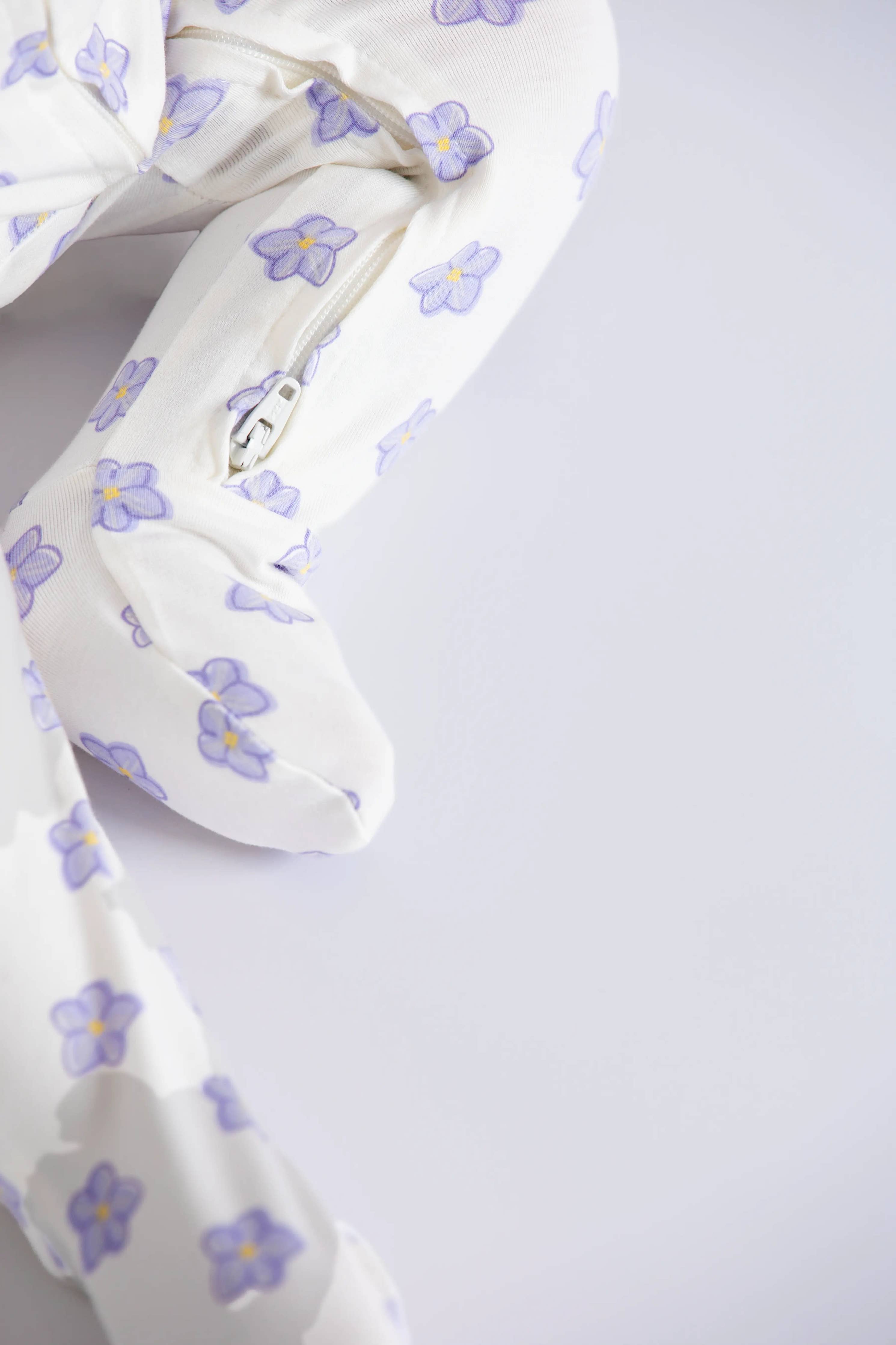 Zipper One-Piece Sweet Violets