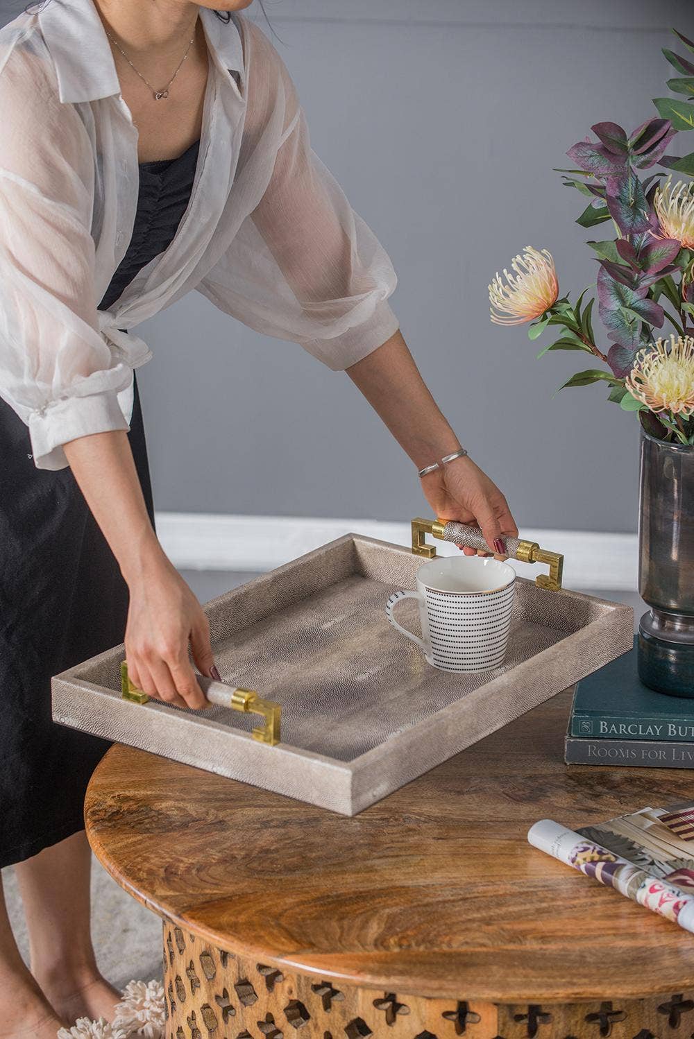 Decorative grey Tray