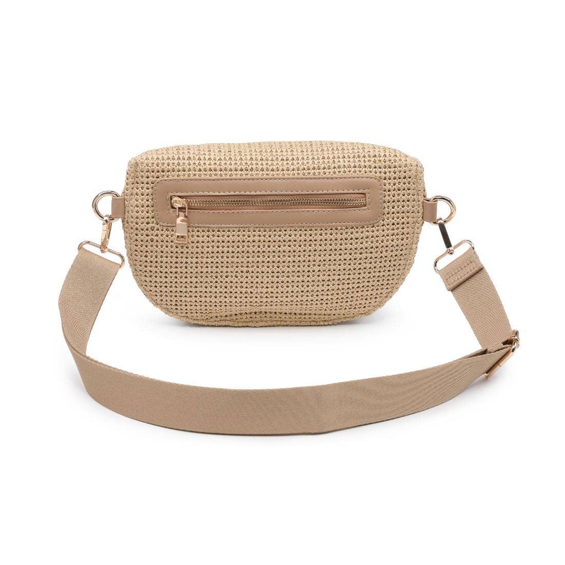 Grand sac banane tissé à carreaux