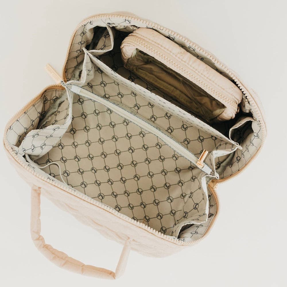 Quilted Cosmetics Bag - black