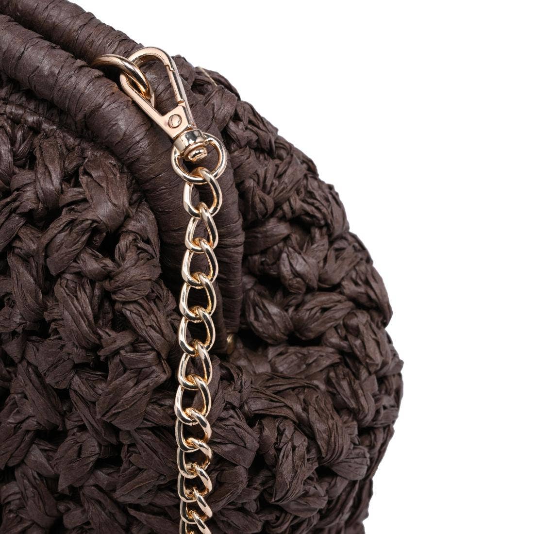 Knotted paper Crossbody - chocolate