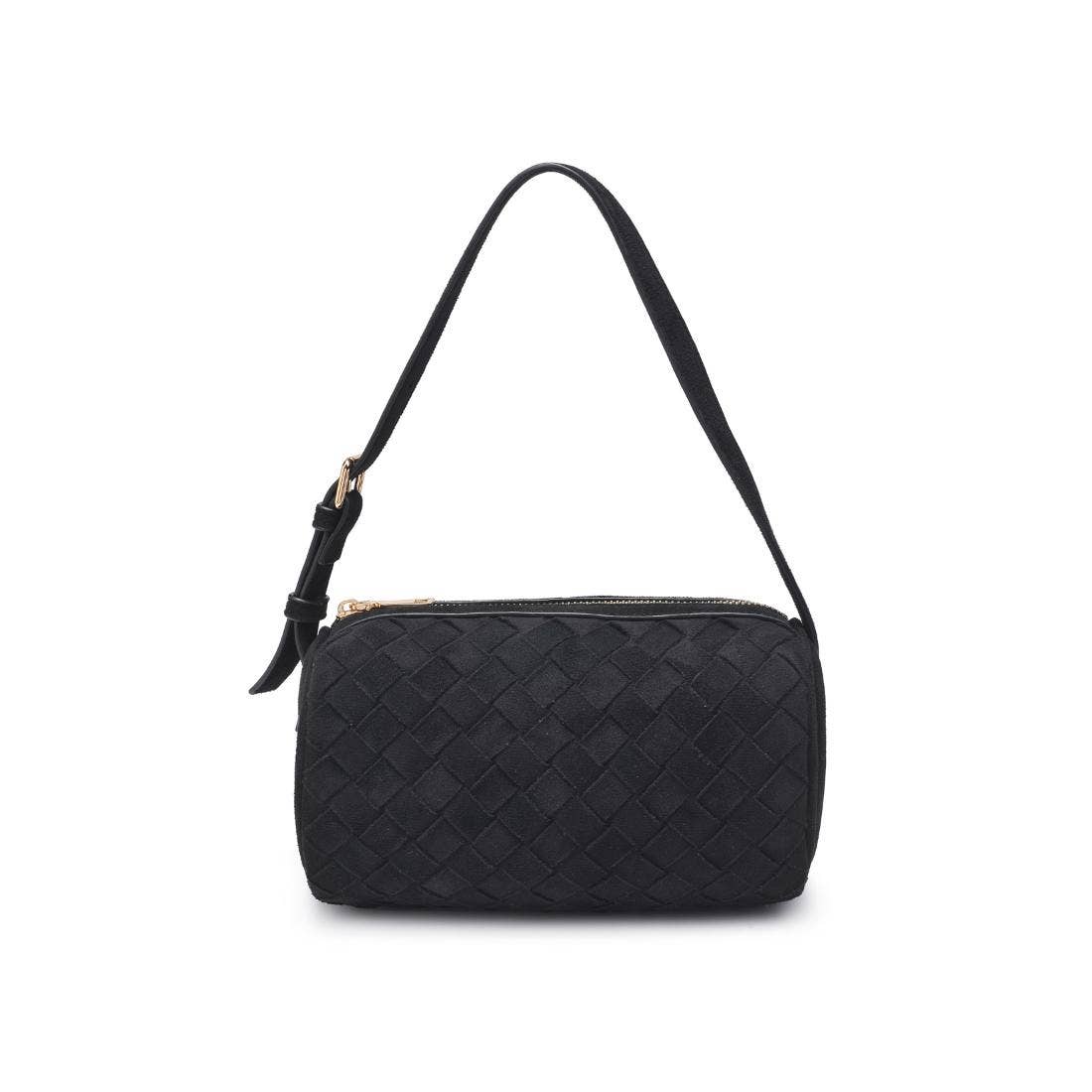 Vegan leather woven Shoulder Bag