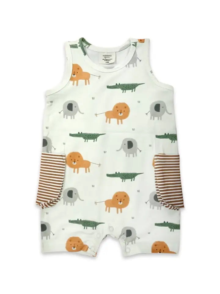 Savannah Pocket Shortie Baby Romper (Organic Jersey)