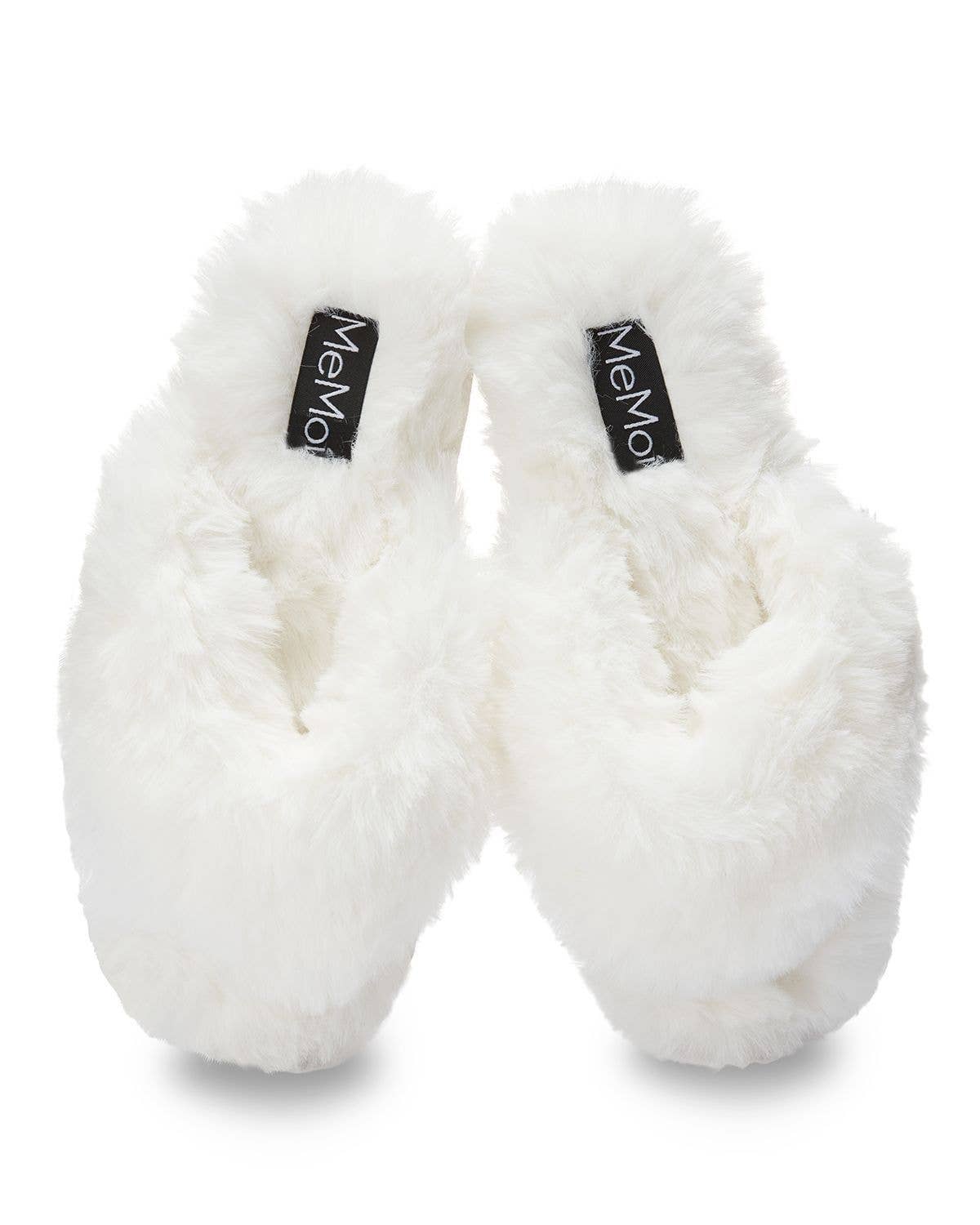 Plush thong Slippers - white