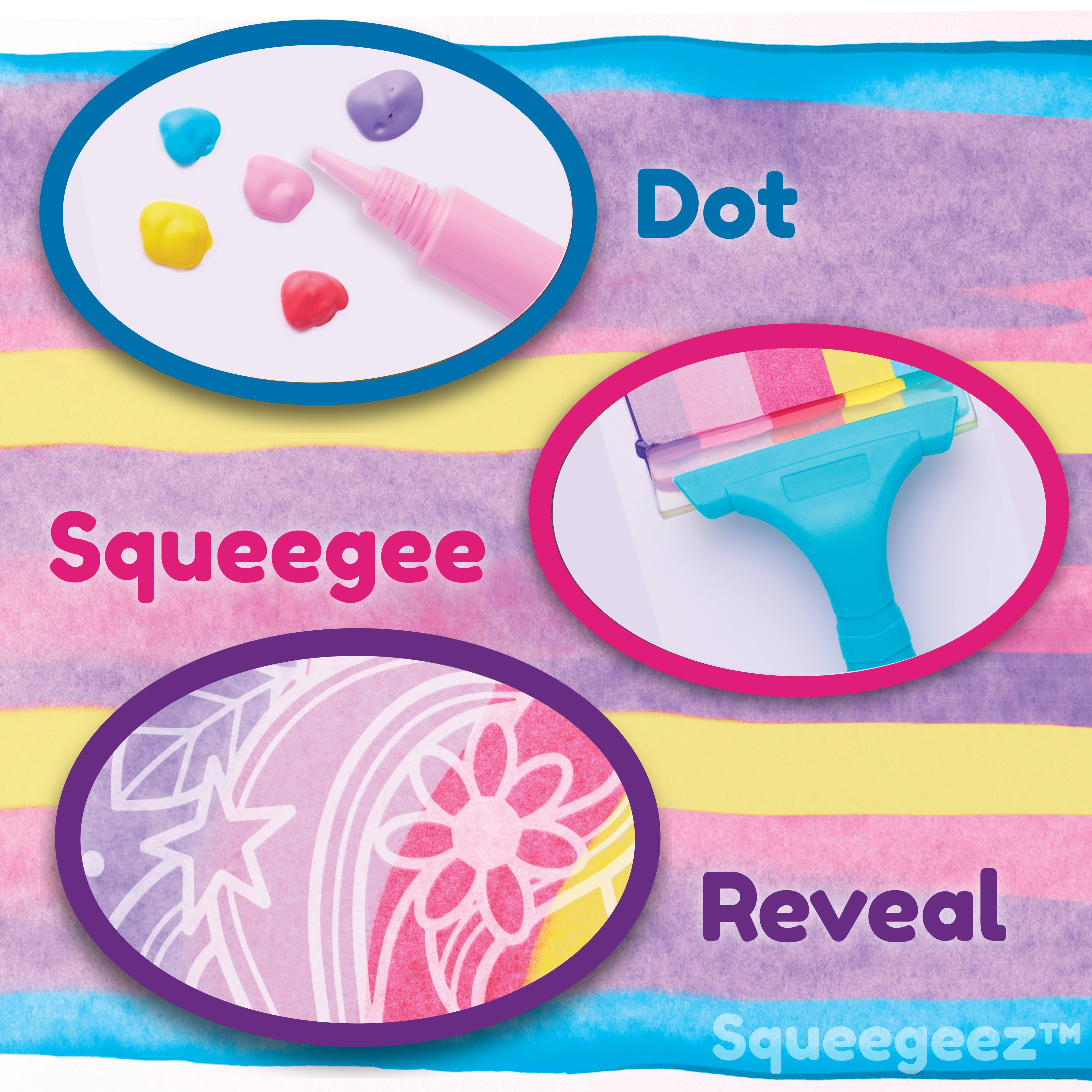 Coffret de peinture licorne Squeegeez Magic Reveal Art pour enfants