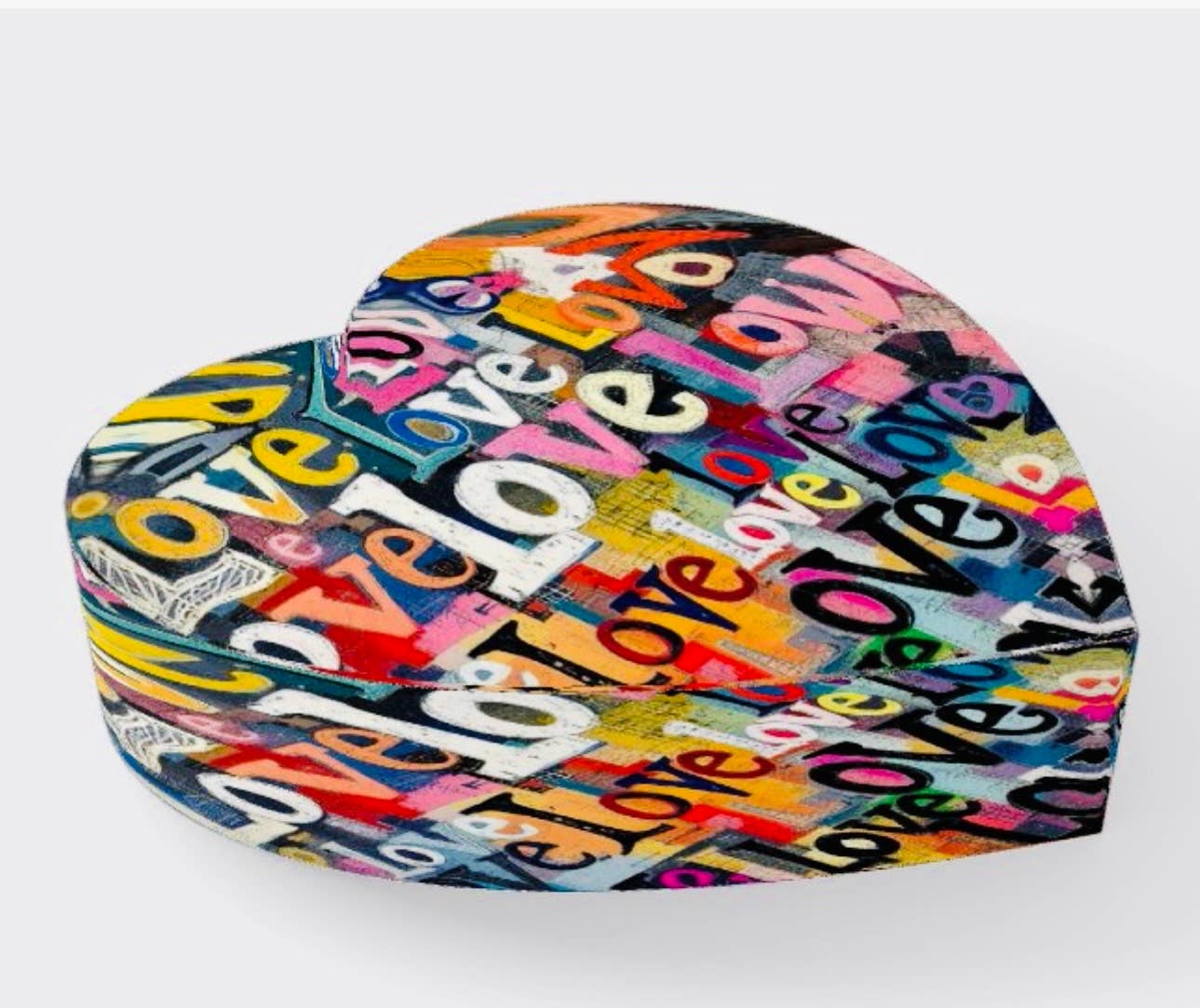 Love Collage Heart crystal Decor       