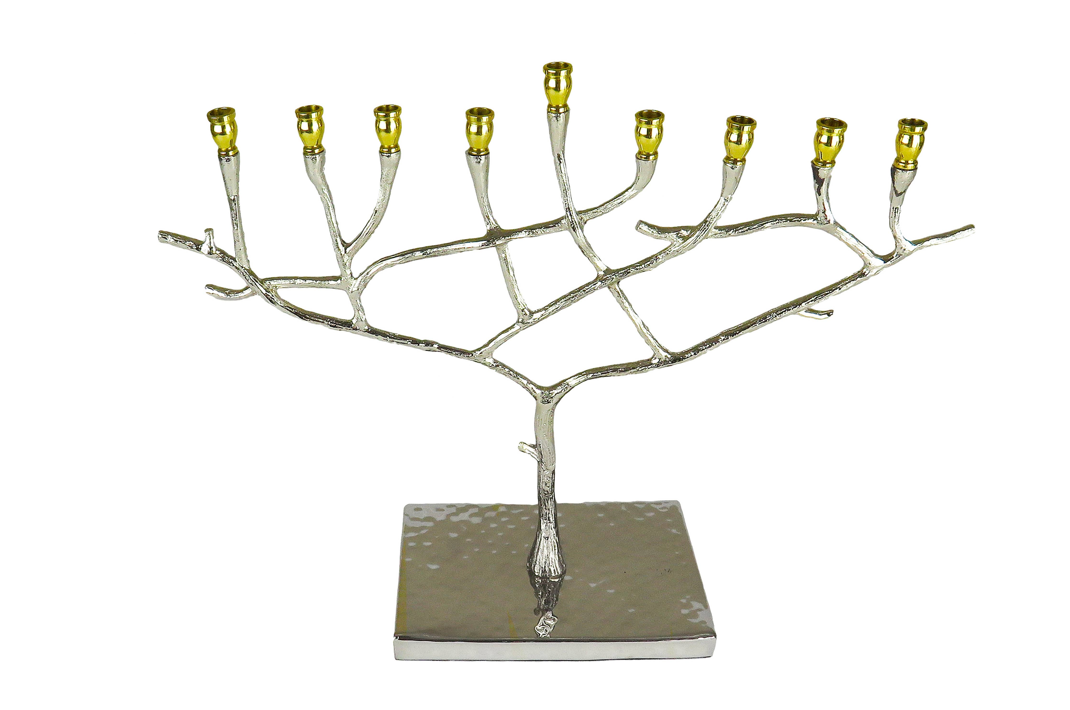 Gold Nickel Tree menorah