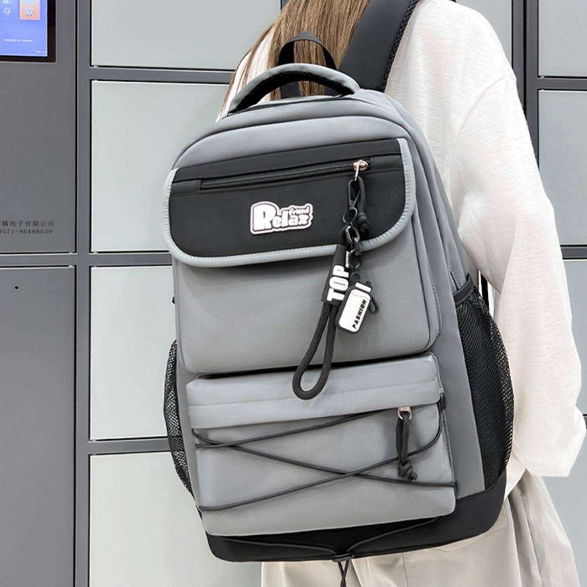 Waterproof Nylon Backpack - grey
