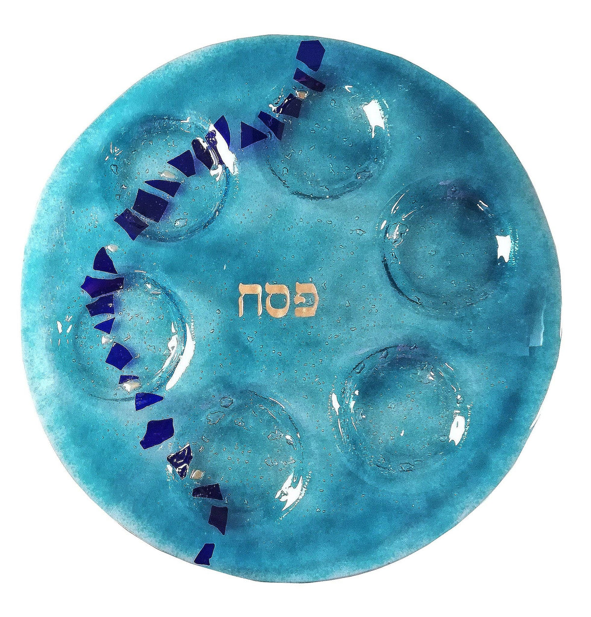 Seder Plate - Handmade Fused Glass - Judaica