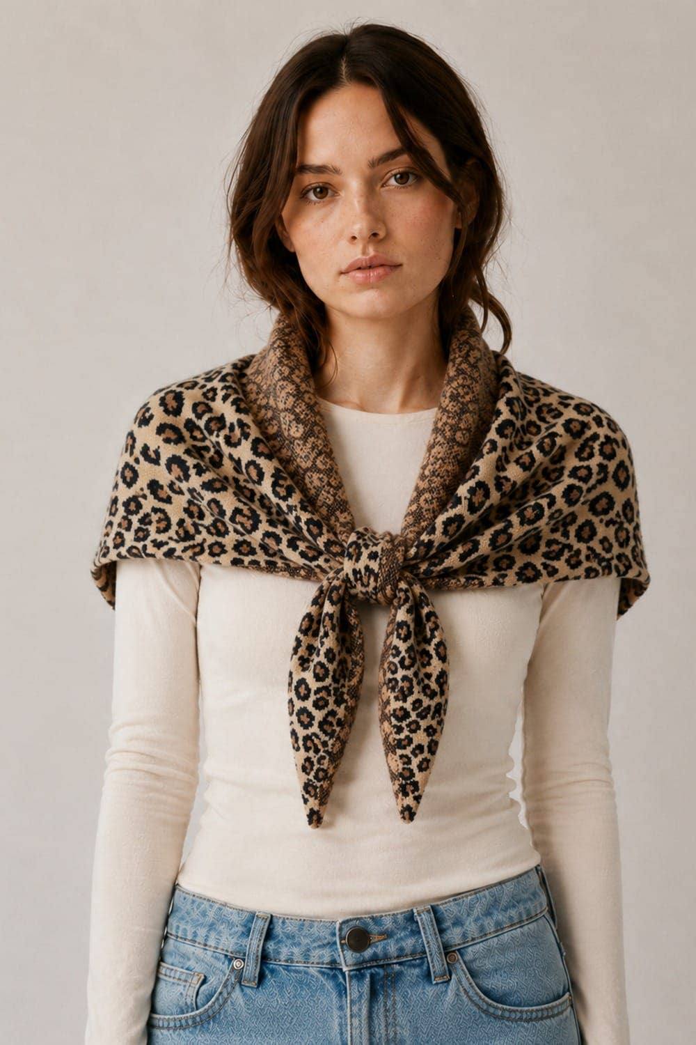 Leopard Triangle Scarf