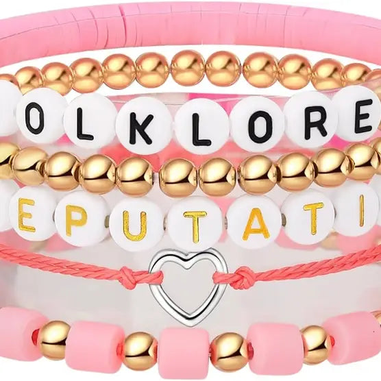 Friendship Trading Bead Bracelets For Swiftie Fans - Folklore