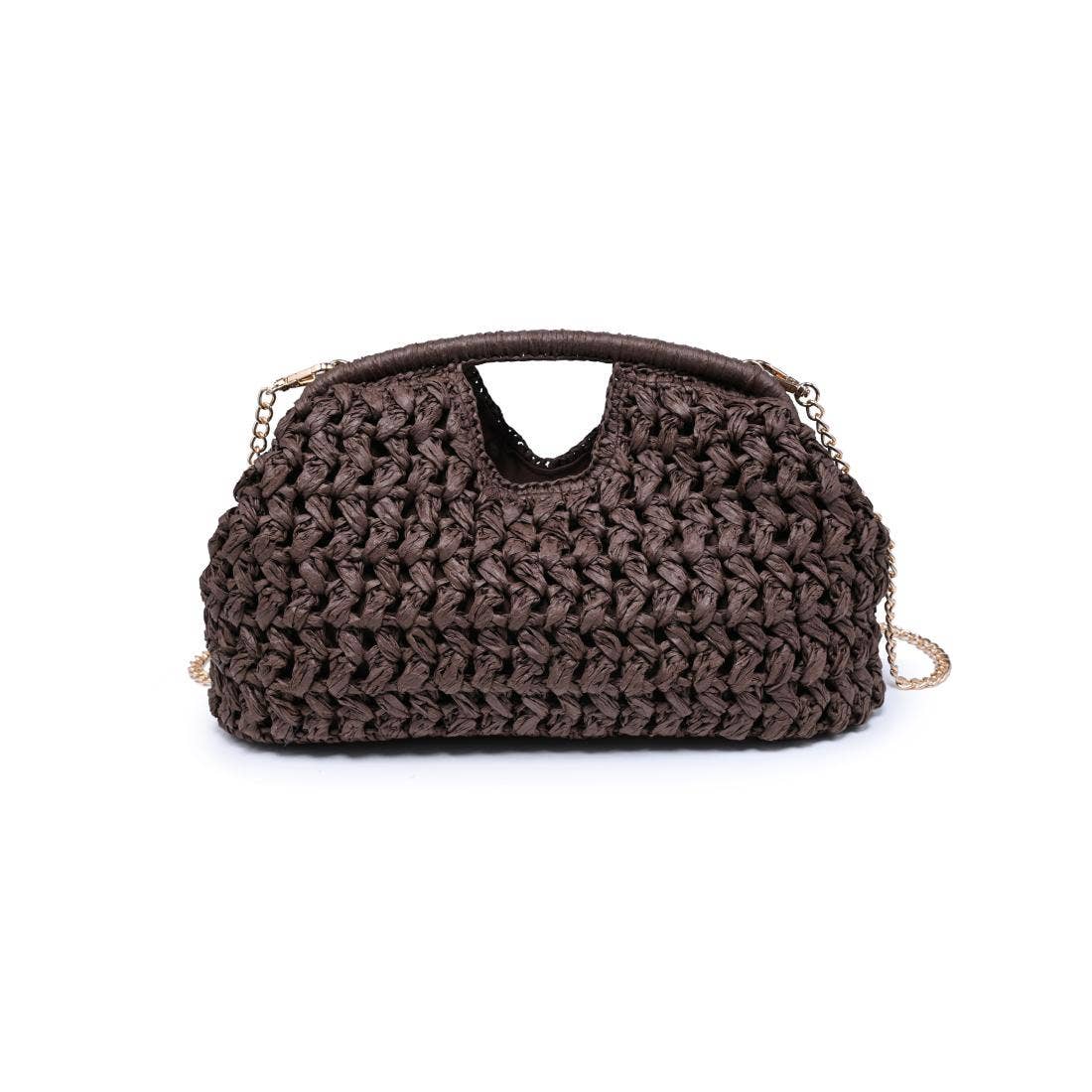 Knotted paper Crossbody - chocolate