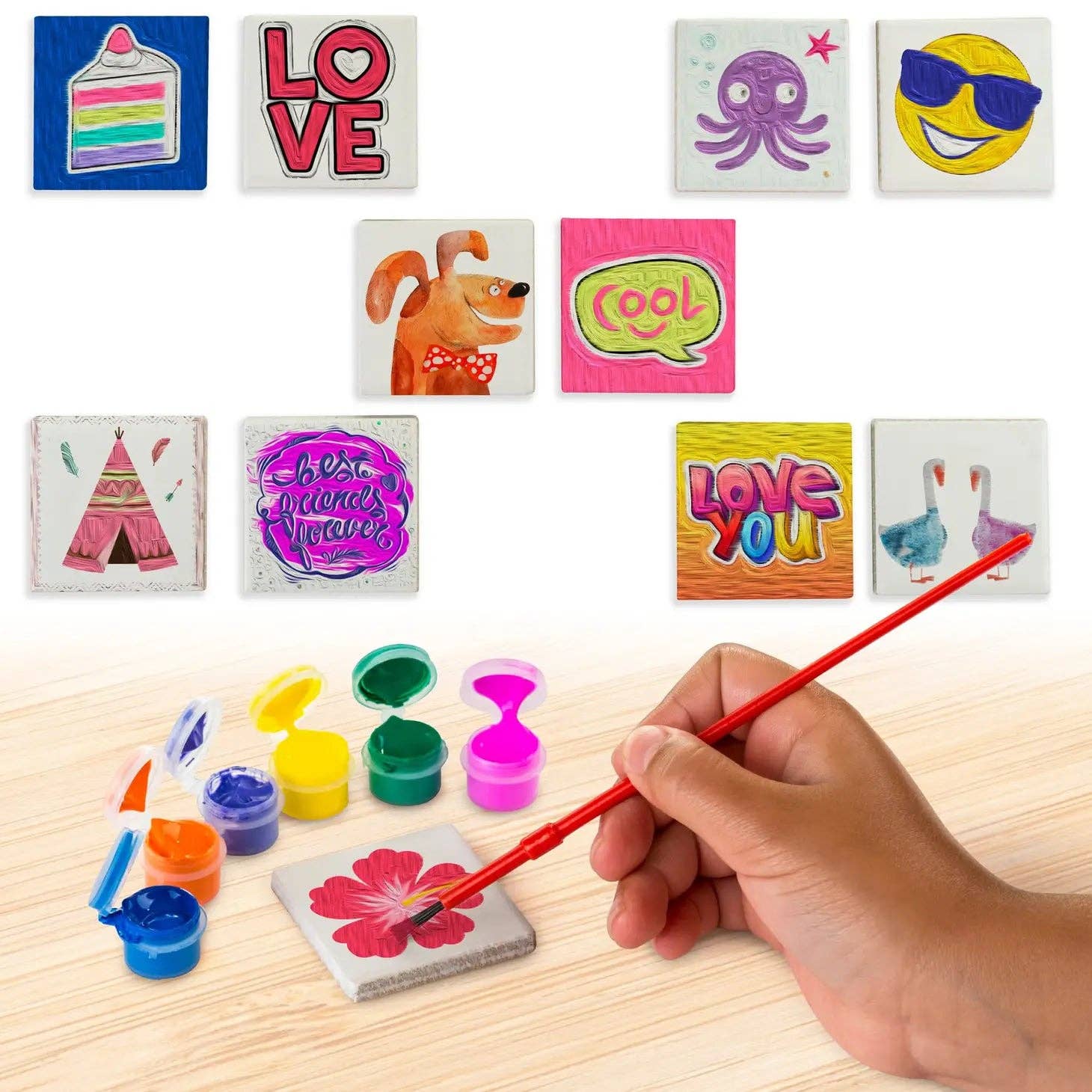 Magnetic Mini Tile Art - Make Your Own Paint Art Craft Set for Kids
