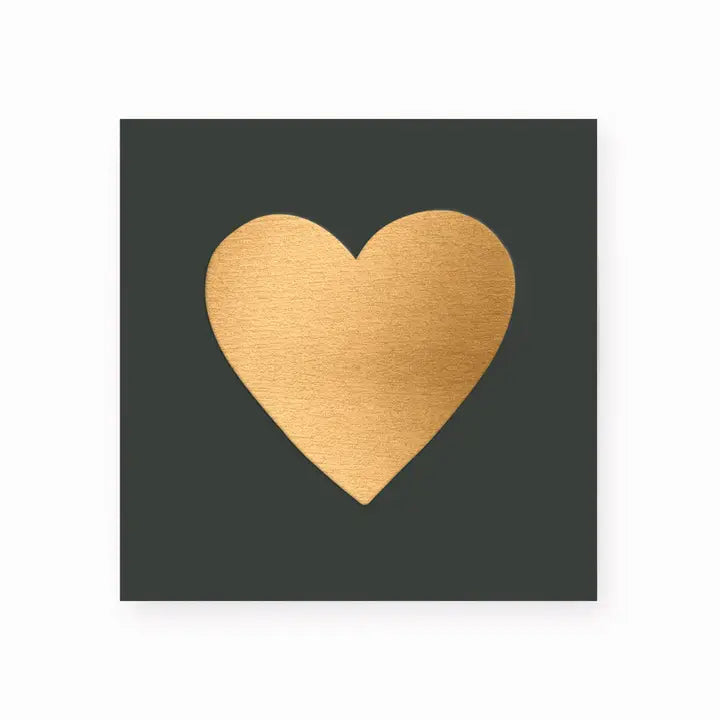 Embossed Gold Heart - Small Match Box: Embossed Gold Heart