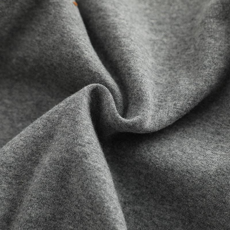 Side Striped Sleeve High Elastic Cotton Jumper