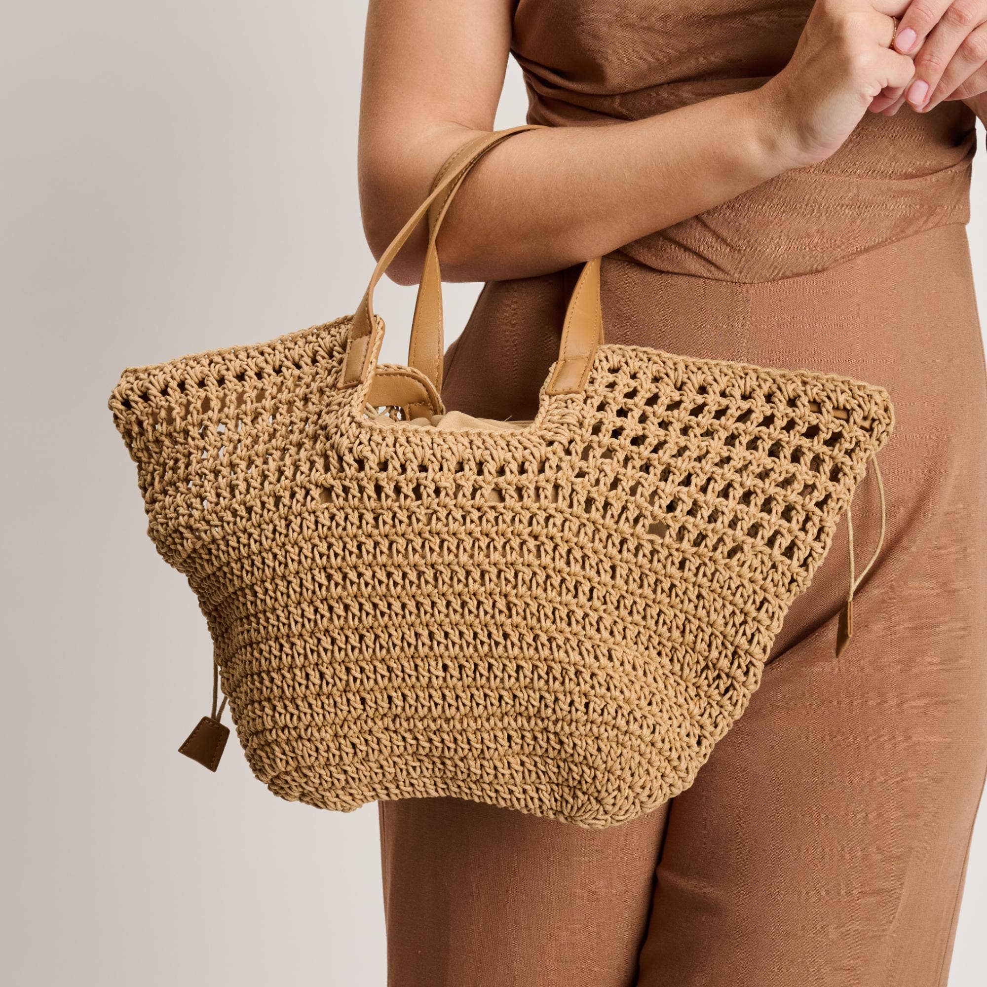 Textured crochet Tote
