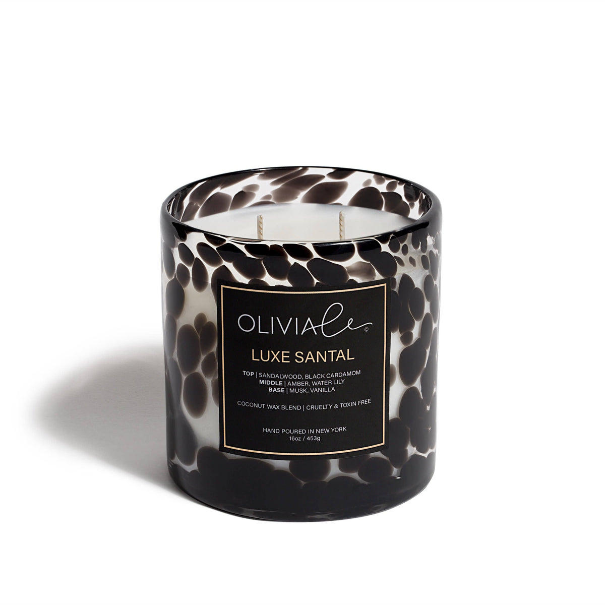 Luxe Santal Leopard candle - large