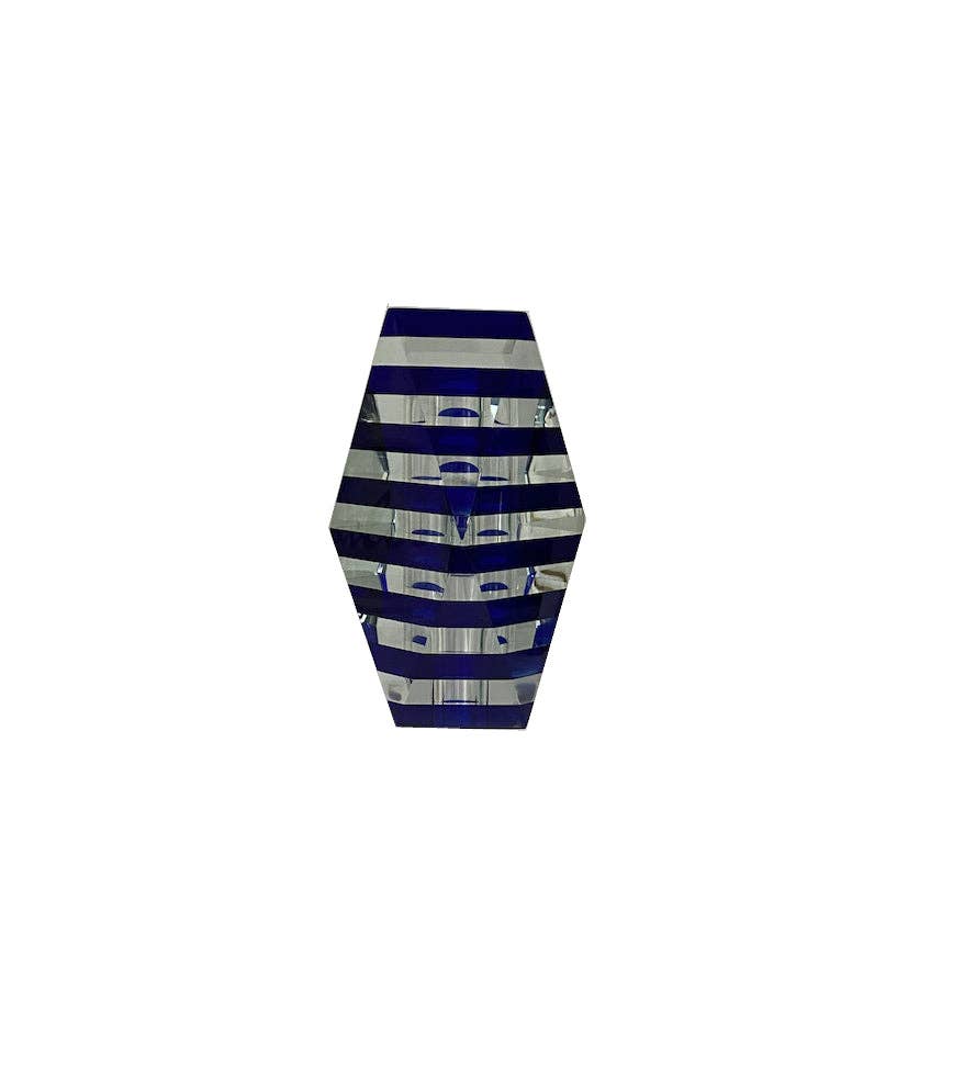 Black Stripes Glass Vase
