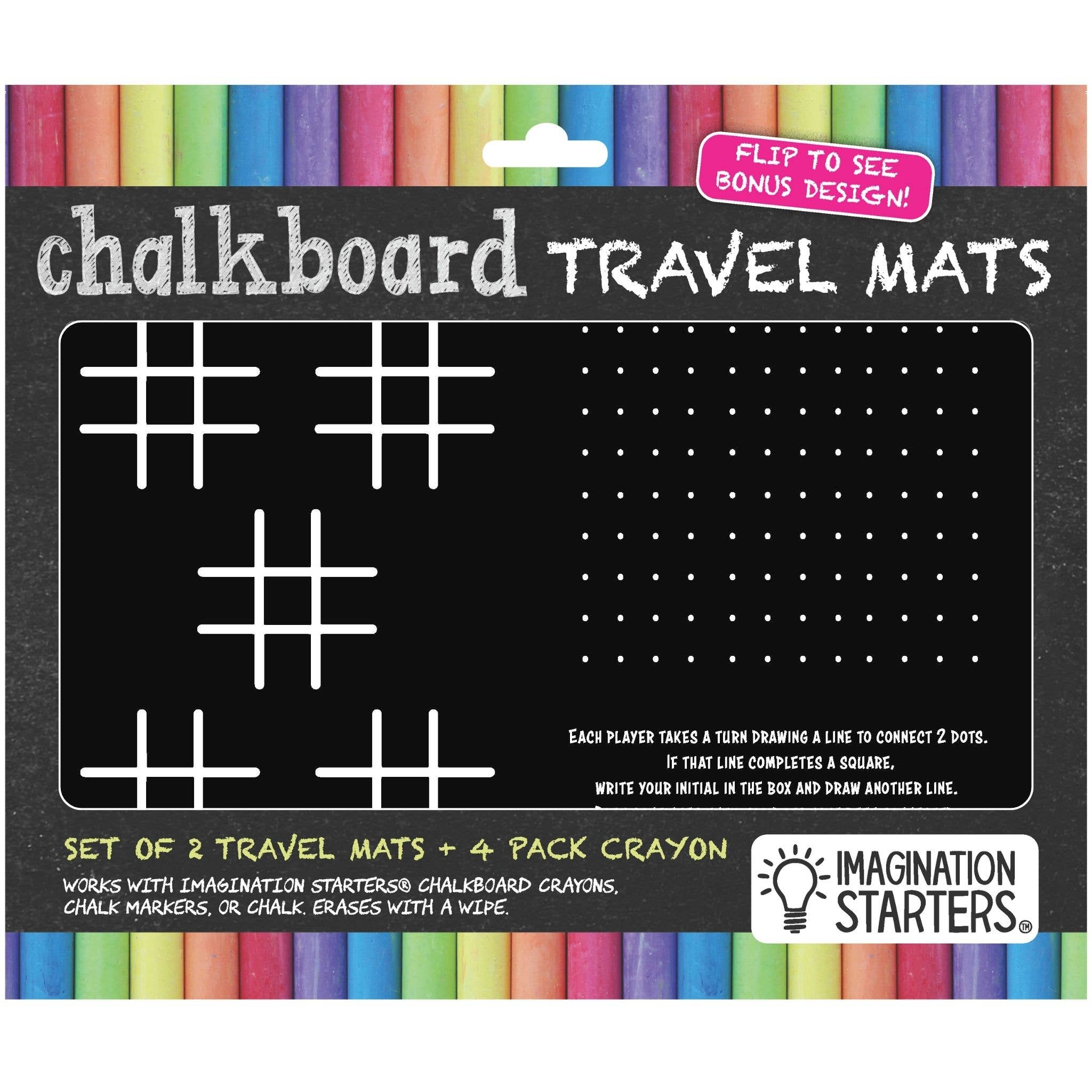 Reusable Coloring Games Travel Mat Set