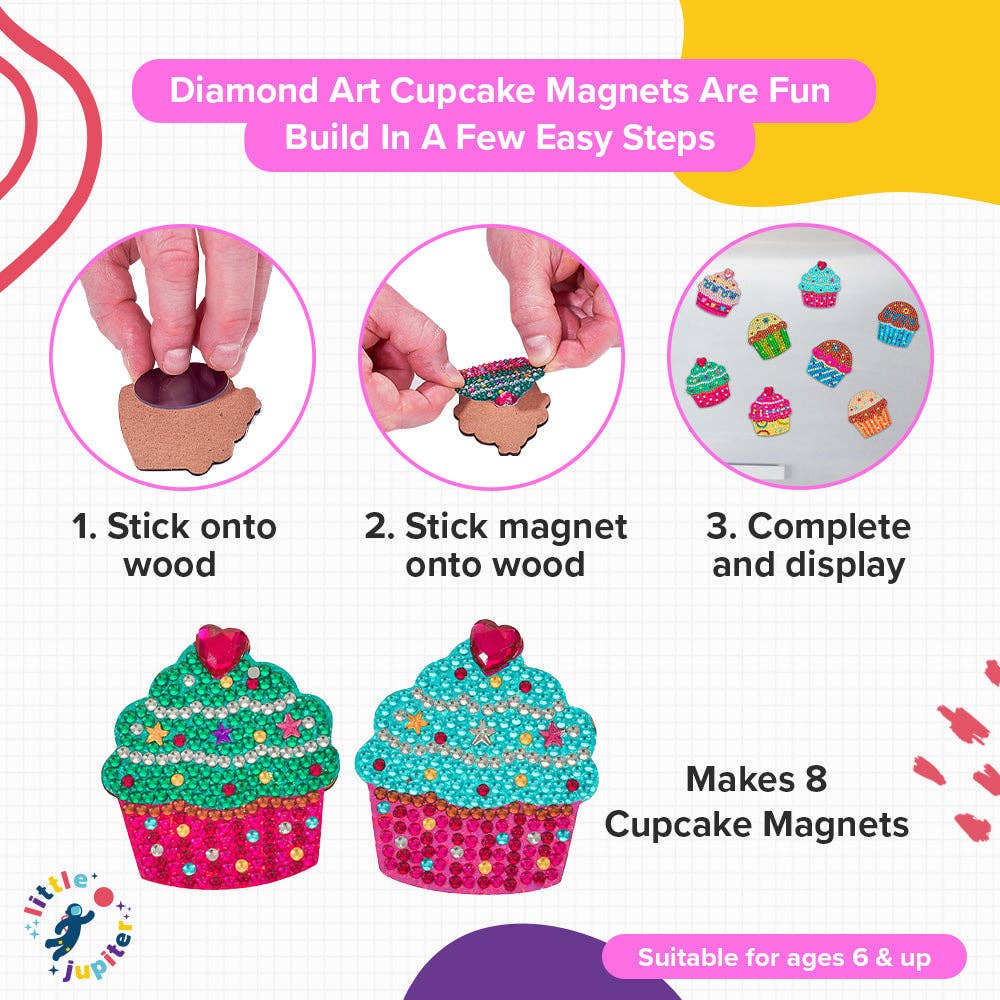 Cupcake Diamond Painting Magnets Set