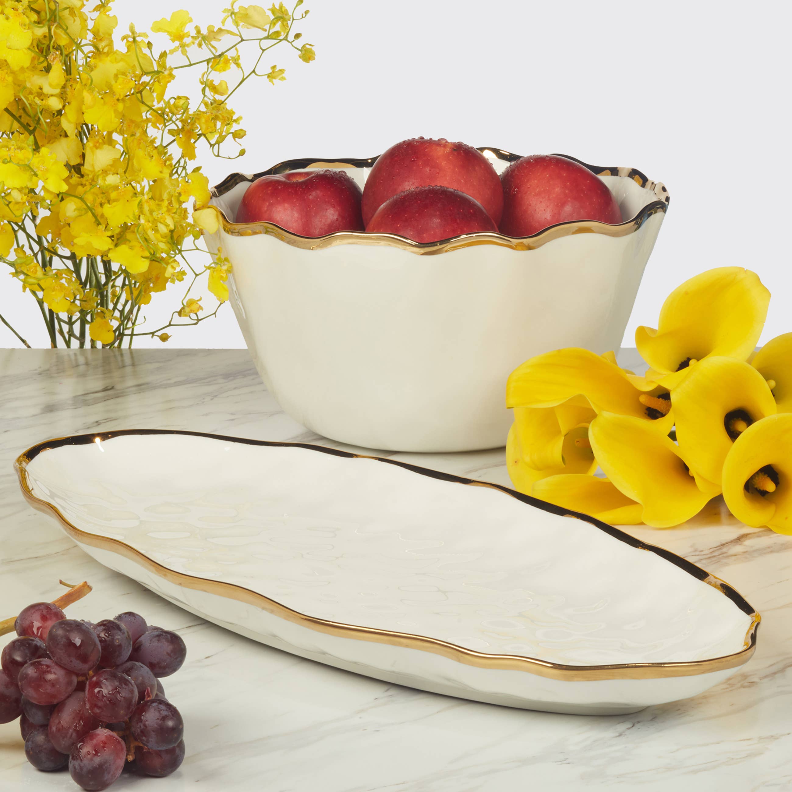 Gold Oval Platter