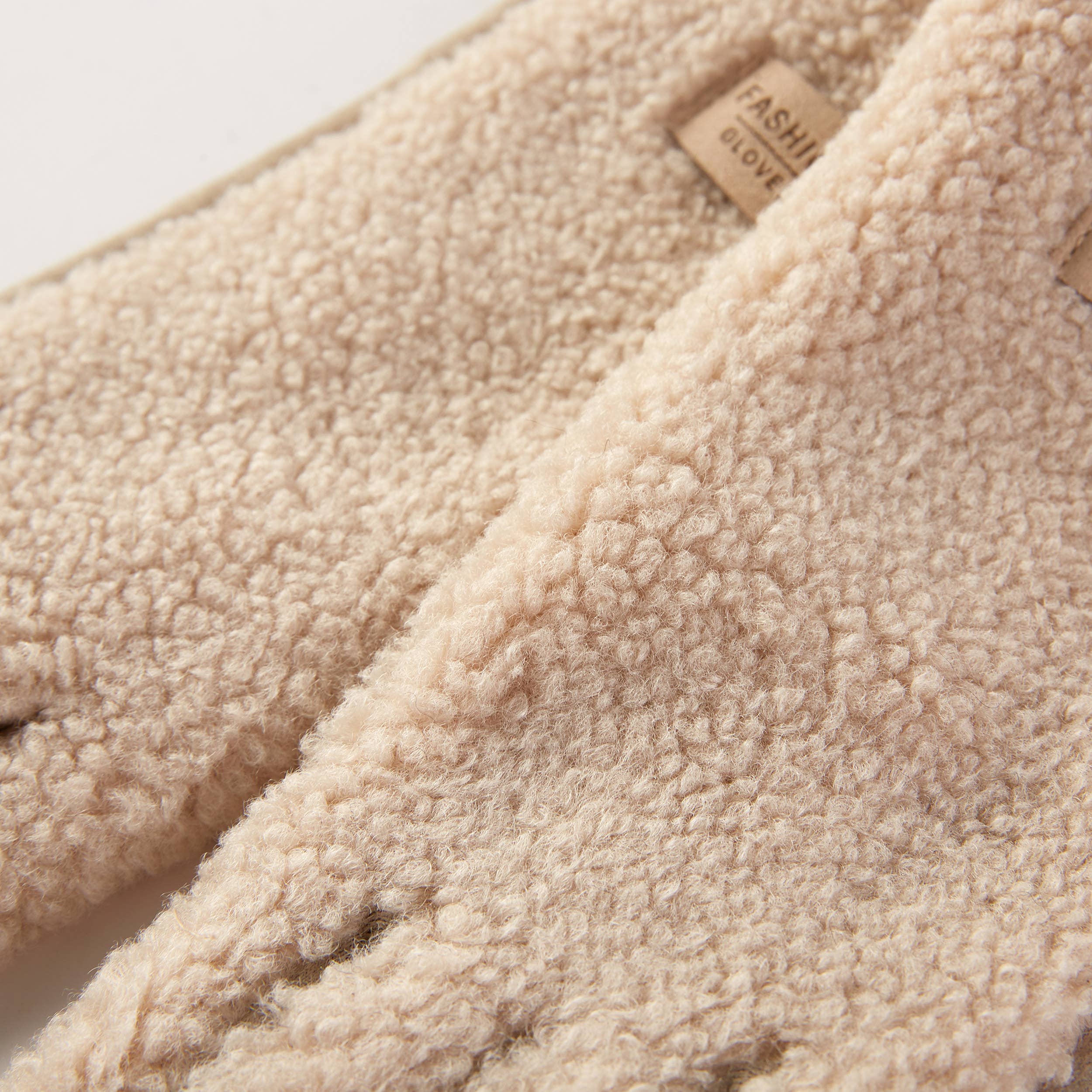Teddy Faux Fur Winter Gloves - taupe