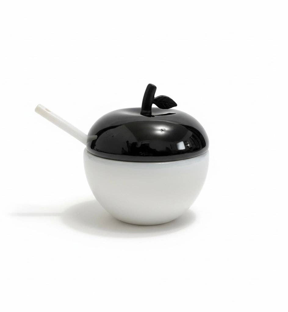 Black & White Honey Dish