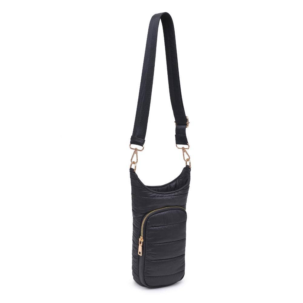 Water Bottle Nylon Puffer Crossbody