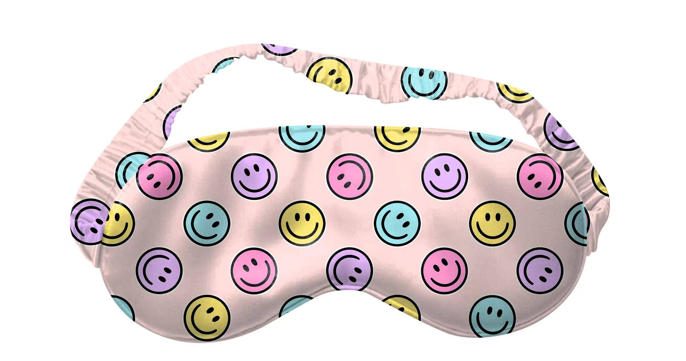Masque de sommeil en satin Karma Smiley Face pour le lit