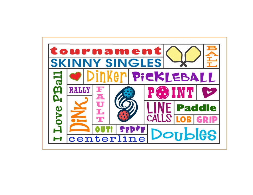 Pickleball Canvas Pouch - Tournamet