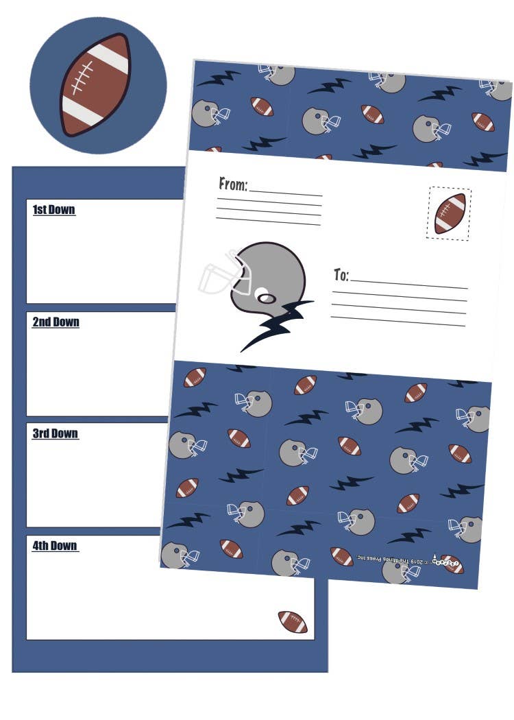 Footballs And Helmets Foldover