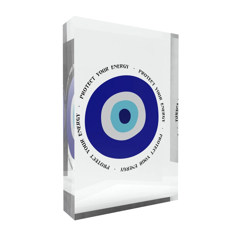 Evil Eye Lucite Block