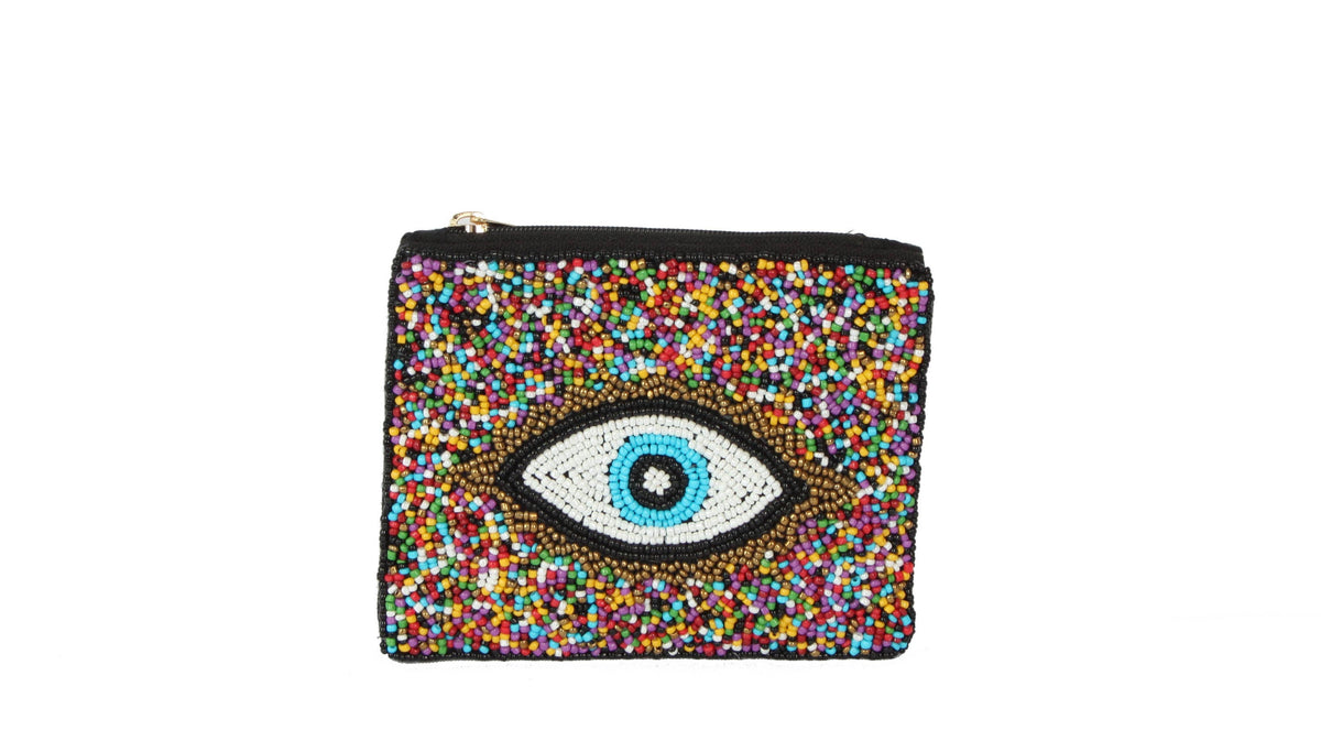 Beaded EYE Coin Purse