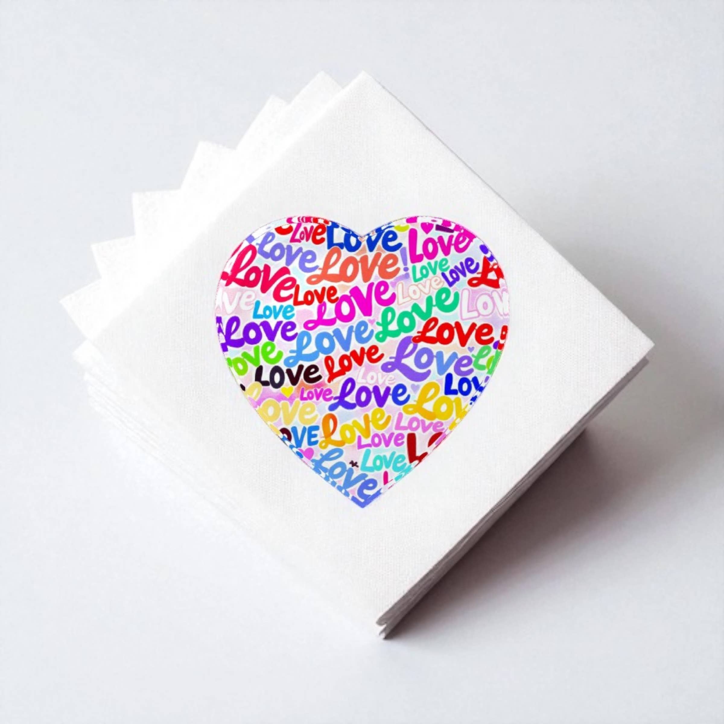 Love Collage Heart crystal Decor     