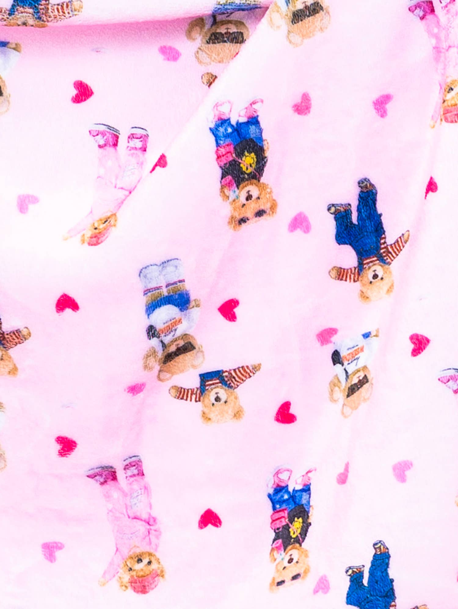 Girls Plush Blanket - Teddy Bear