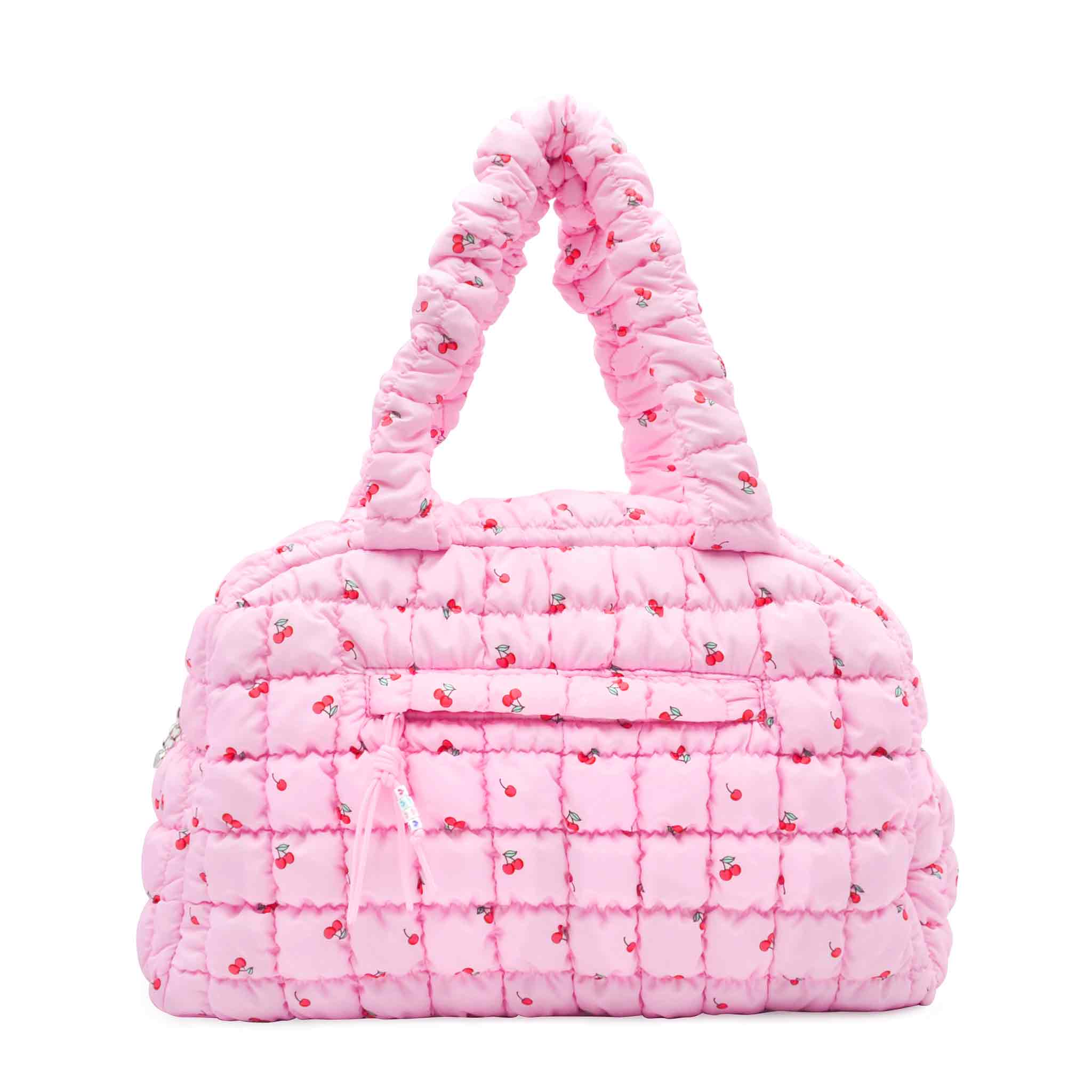 Quilted Scrunchies pink cherries Duffle Bag